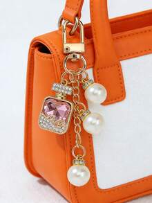 Elegant Pearl Keychain With Perfume Bottle Pendant - The Perfect Gift For Her - Car Keychain, Creative Easter Design Ornament, A Gift For Friends Who Love Decorating, Suitable For Home And Holiday Decor, Perfect Birthday And Party Gift, Suitable For Relaxation, Birthdays, Christmas, Valentine's Day, Easter, Women's Day, Mother's Day And Independence Day Gifts And Party Favors. - Multicolor - View 9