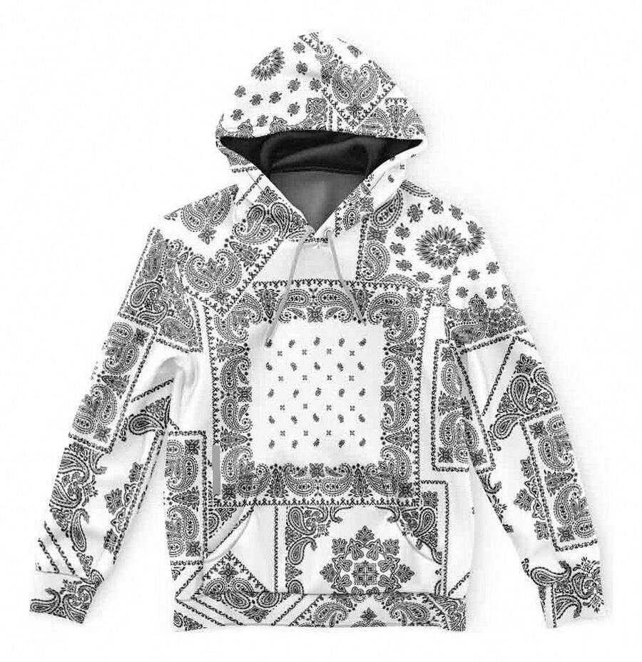 Kangaroo Hoodie Paisley Scarf Kerchief Bandana Md03 - trắng - Xem 1