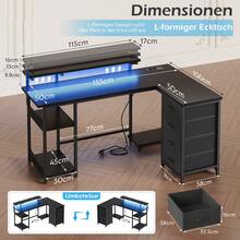 Devoko Home Office Desks - Black - View 8