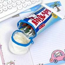 SANRIO Creative Toothpaste-Shaped Pencil Case - Cute & Funny Pencil Pouch, Student & Office Desk Organizer, Large Capacity Convenient Storage Bag, Fan Collection, Perfect Holiday Gift - Multicolor - View 13