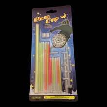 24x Glow In The Dark Caps Mixed Colour Glow Hats For Parties Festivals Glowtopia - View 3