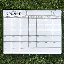 2pcs Magnetic Fridge Calendar Whiteboard - Magnetic Dry-Erase Monthly Planner With Magnetic Board, Calendar Grid & Notes Section, Office - Magnetic Strip Compatible - A - View 4