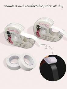 1 Roll/Set Double-Sided Waterproof Strong Adhesive Tape, Durable, Transparent Invisible Design, Suitable For Fixing Chest And Clothing Collars, Prevent Wardrobe Malfunction - Multicolor - View 1