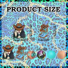 25pcs Western Cowgirl Style Silicone Beads, Including Cool Girl, Boot Shaped Designs, Colorful Silicone Beads, Decorative Beads, Loose Silicone Beads, For Crafts, Pen Decorations - Retro Denim Series - View 5
