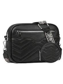 Crossbody Small Bag, Can Be Converted Into A Single-Shoulder Bag, Quilted V-Pattern Crossbody Wallet, Small Waterproof Single-Shoulder Handbag With Adjustable Shoulder Strap, Black - Multicolor - View 1