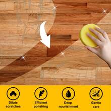jakehoe Beeswax Wood Furniture Polish, Wood Floor Wood Furniture Cleaner Cleaning Protecting Nourishing Caring, Smooth Out Fine Scratches Polishing Brightening Look Brand New - 液體 - 查看 5