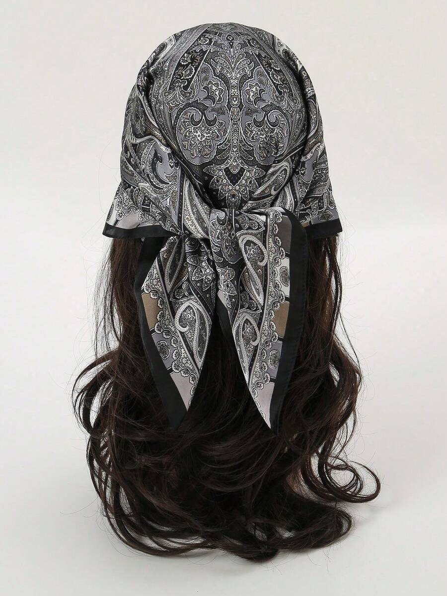 1条70厘米腰果、佩斯利、几何图案方巾/头巾 - 彩色 - 查看 1