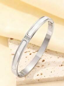 奢华不锈钢水钻四叶草和星星手链套装，复古优雅女士珠宝，适合日常佩戴、送礼、派对、圣诞节等场合。 - 銀色 - 查看 4