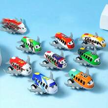 8/16pcs Mini Inertial Powered Manual Creative Airplane Model, Party Favors And Christmas Stocking Stuffers, Suitable For Christmas, Halloween, Thanksgiving And Easter Holidays (Random Patterns And Styles) - Multicolor - View 9
