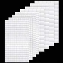 990片/6张 3D双面泡沫方块，2毫米厚永久性粘胶贴纸，适用于卡片制作、立体剪贴簿工艺品、模板、相册 - 迷你和大号积木 - A-白色 - 查看 5