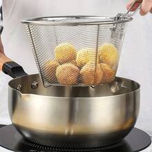 Stainless Steel Foldable Colander - Multifunctional Kitchen Tool For Draining, Filtering, And Straining - Silver - View 7