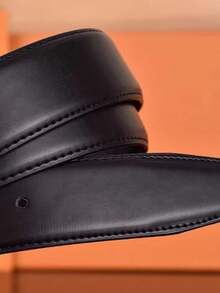 男士时尚黑色腰带，配金色T形扣 - 经典正式休闲两用可调节腰带 - 彩色 - 查看 5