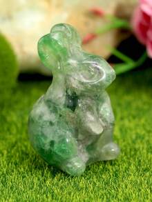 Rabbit Natural Crystals Carving,Creative Animal Home Decoration/Easter Special Gift Ornament, Very Good Natural Decoration,Room Decor - Color - View 19