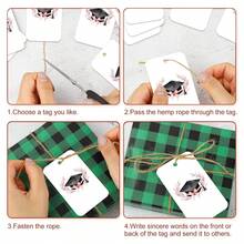 50pcs Happy Graduation Gift Tags With Hemp Rope - Congrats Grad Paper Gift Tags, Graduation Celebration Hanging Labels For Presents, Gift Wrapping & Party Decorations - Hang Tag - View 7