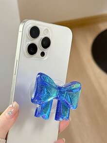 1个创意全息蝴蝶结极简3D手机支架，可扩展桌面手机支架，可折叠气垫手机支架 - 彩色 - 查看 4