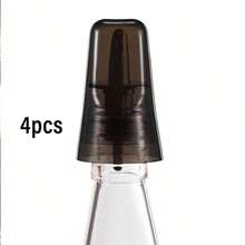 4個防塵蓋，通用傾倒蓋，半透明葡萄酒瓶傾倒防塵蓋，家用廚房工具塑膠傾倒蓋 - 彩色 - 查看 8