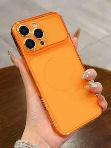 1 pieza Nuevo estuche protector ultradelgado de TPU naranja sólido minimalista compatible con Apple 17 Series, 11/12/12 Pro, 13/14/15, 13 Pro/14 Pro/15 Pro, 12 Pro Max/13 Pro Max/14 Pro Max/15 Pro Max, 16, 16 Pro, 16 Pro Max, 17, 17 Pro, 17 Pro Max - Multicolor - Ver 2