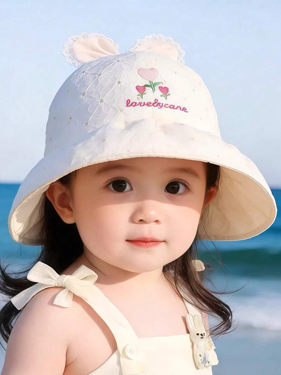 Mũ chống nắng cho trẻ em, mũ rộng vành mỏng nhẹ mùa xuân thu, mũ lưỡi trai nơ dễ thương cho bé gái, mũ mùa hè. - Nhiều màu - Xem 1