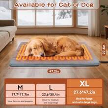 Pet Heating Pads for Cats and Dogs Outdoor Indoor 17.7 * 17.7inches Puppy Cat Heating Pad Bed Mat Outdoor Waterprooof Heated Dog Blanket Bed Outside Gifts for Cats Puppy in Winter - 17,7 x 17,7 x 0,8 - Ver 3