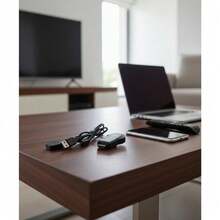 Fast Wireless Connection + Wireless Streaming Adapter + Multi-Device Compatible + Easy Installation + Room/Classroom/Presentations + Families And Tech Professionals - Black - View 2