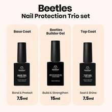 Beetles Builder Gel For Nails-Cover Nude Translucent 8 In 1 Nail Thickening Strengthening Building Apex - 3Pcs Clear & Base Top Coat - 查看 2