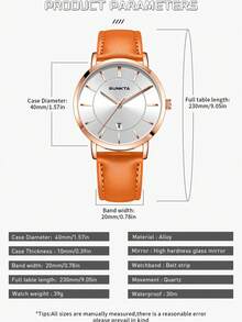 SUNKTA LIGE 时尚女士腕表，精致独特设计，石英表，生活防水，女士节日礼物 - 玫瑰金 - 查看 5