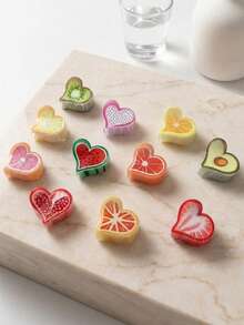 10pcs Girls' Spring And Summer Sweet And Cute Fruit Hair Clips, Suitable For Everyday Wear And Can Also Be Used As Gifts - Multicolor - View 5