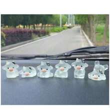 1/3/6个/夜光透明迷你奶牛模型玩偶微缩仿真动物模型创意微景观随机款式 - 彩色 - 查看 3