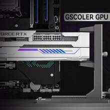 Giá đỡ card đồ họa máy tính để bàn bằng chất liệu ABS, giá đỡ GPU mở rộng, phụ kiện nâng hạ card màn hình, phiên bản đen trắng. - Xem 1