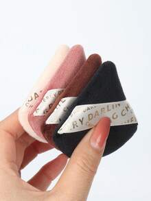5/10/20/30/50/100pcs Triangle Velvet Makeup Sponge Puff Set, Made Of Ultra Soft Velvet Material, Suitable For Contouring, Eye Area And Corners, Fit For All Skin Types - Multicolor - View 7