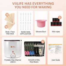 Viilife 小白罐脱毛蜡豆套装，身体护理套装。涂抹后撕除，即可拥有光滑肌肤。 - 彩色 - 查看 9