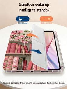 Ayotu 粉色樱花书架保护套,Y型支架翻盖设计,兼容iPad A16、iPad Pro 13/12.9/11、iPad Air 11/13、iPad mini、iPad Air 11英寸、Kindle(第11代,2024年发布)、Kindle Paperwhite(第12代,2024年发布) - 彩色 - 查看 7
