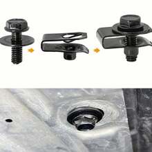 10/20/50pcs Multi-Functional Durable Metal Self-Tapping M6 Screw Set - Includes U-Clips, Machine Bolts, Rivets And Fasteners, Anti-Corrosion Auto Repair Parts Suitable For Motorcycle Engine Cover, Car Bumper Lining, Bumper, Body Panel And Safety Fixation - A - View 4