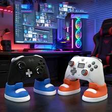 1 Pair Gaming Controller Fun Stand - Colorful Shoe-Shaped Storage Base, Compatible With PS4, Game Console Controllers, Independent Storage Rack, Gaming Accessories Storage Base, Desktop Decoration Accessory - Multicolor - View 1