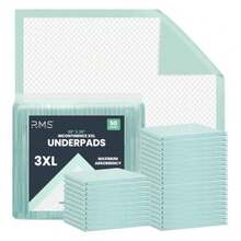 Disposable Underpads 36" x 36" 50 Count Super Absorbent Hospital Grade Incontinence Bed Pads Leak Proof Quilted Chux Pads for Adults Seniors and Pets - Paquete de 50 unidades de 36x36 pulgadas de alta resistencia. - Ver 9