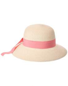 Bruno Magli Med Brim Straw Sun Hat - White - View 2