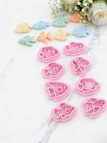 Tropical Fish Polymer Clay Cutters Angelfish Clownfish Ocean Earrings Jewelry Crafts - Pink - View 5