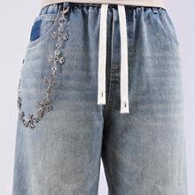 1 pieza Cadena de metal para pantalones vaqueros, cadena de cintura de alta gama de nicho para hombres con estilo hip hop - Plateado - Ver 4