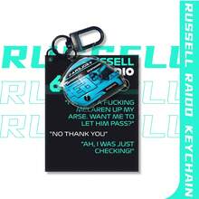 1个F1无线电钥匙扣，诺里斯TR，Lec Tr，赛车头盔钥匙扣，无线电接收器钥匙扣，头盔配件钥匙扣，包包挂饰，汽车装饰，桌面摆件，生日礼物，派对礼品 - 彩色 - 查看 14