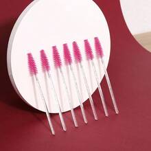 Disposable Spoolies (100pcs / 20pcs / 50pcs) – Ideal For Mascara, Eyelash Extensions, Brow Grooming, Eyeshadow, And Cleaning & Fluffing Application - Hot Pink - View 9