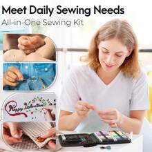 Sewing Box With Over 230 Pieces, Multifunctional Travel Sewing Kit, Needle And Thread Storage Bag, Fabric Crafts, Handmade, Christmas Gift For Mom Sewing Kit - 235pcs - View 2