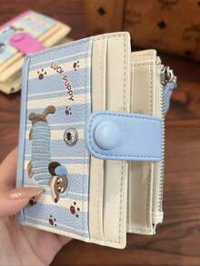 Galaxy 女孩钱包，超薄 RFID 防盗刷狗狗钱包，可爱 PU 皮革三合一卡包 - 彩色 - 查看 4