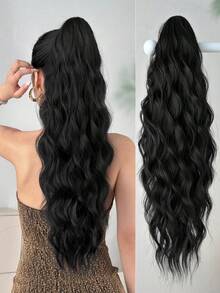 Tóc đuôi ngựa giả sóng nước dài 26 inch, sợi polyester chịu nhiệt, phù hợp cho phụ nữ. - Nhiều màu - Xem 1