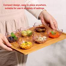 Bộ 12 bát đựng nước chấm hình hoa anh đào trong suốt, kích thước 8.5 x 3.5cm, bát nhỏ đựng gia vị dùng cho nước tương, sushi, đồ ăn nhẹ và món khai vị trong các bữa tiệc. - Nhiều màu - Xem 9