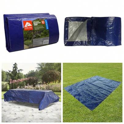 Medium Duty Waterproof PE Tarp 6x8 Feet Heavy Duty Polyethylene Tarpaulin Cover For Outdoor Camping