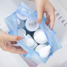 1/10pcs Floral Pattern PVC Waterproof Cosmetic Bag, Portable Travel Essential - Multicolor - View 3