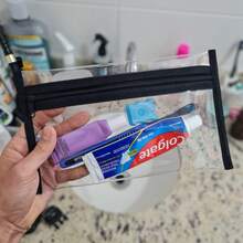 Oral Hygiene Kit, Toothbrush Holder, Makeup Bag For Travel And School - Màu Hồng baby - Xem 3