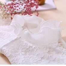 1 件新款蕾丝可拆卸领子，多功能内搭领，黑白镂空衬衫领插片，女士适用，适合节日、旅行 - 彩色 - 查看 3