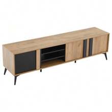 Television Stands & Entertainment Centers - Brown+Black - View 7