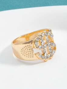 1pc Disco Party Dollar Sign Ring, Thick Hip Hop Ring, Holiday Gift For Friends, Fashionable Finger Ring - Style 1 - View 6